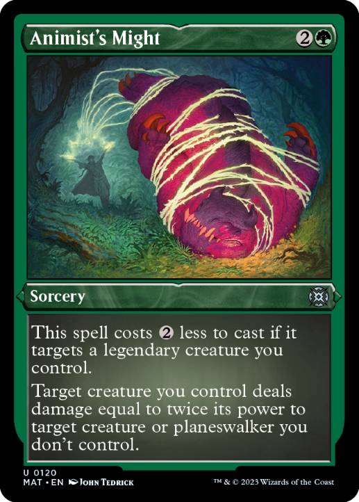 [120]【EN】【エッチングFOIL】精霊信者の力/Animist's Might【MAT】[U][緑]