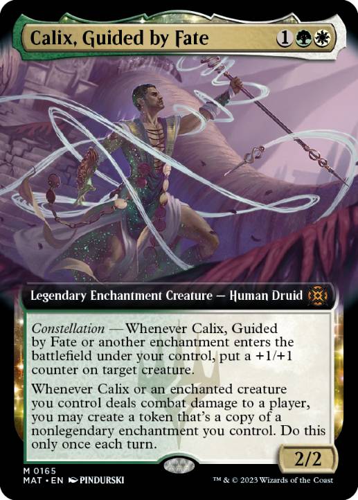 [165]【EN】【FOIL】■拡張アート■運命に導かれし者、ケイリクス/Calix, Guided by Fate【MAT】[M][多色]
