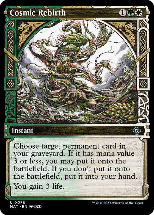 [078]【EN】【FOIL】■ショーケース■星界の再誕/Cosmic Rebirth【MAT】[U][多色]