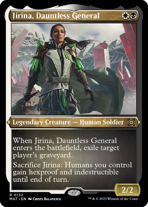 [132]【EN】【エッチングFOIL】不屈の将軍、ジリーナ/Jirina, Dauntless General【MAT】[R][多色]