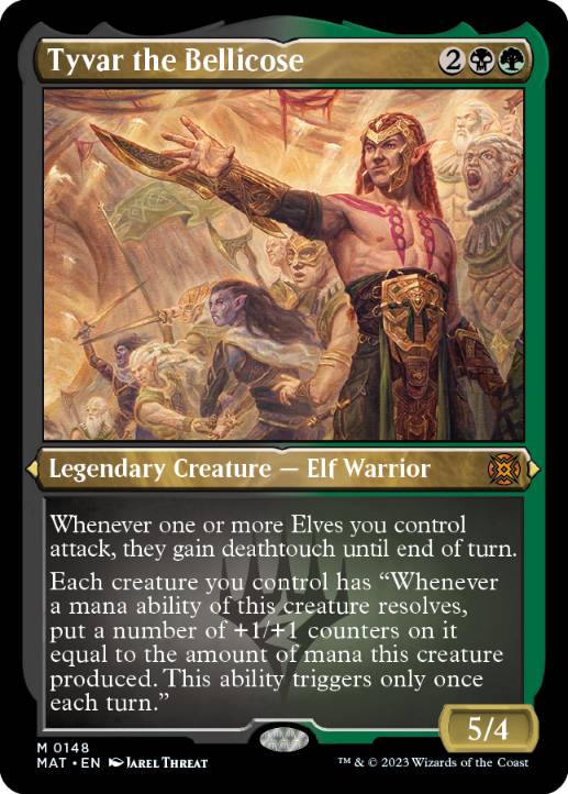 [148]【EN】【エッチングFOIL】敵意に満ちた者、タイヴァー/Tyvar the Bellicose【MAT】[M][多色]