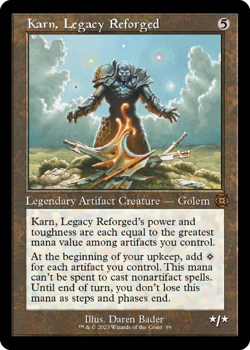 [099]【EN】【FOIL】■ショーケース■再鍛されたレガシー、カーン/Karn, Legacy Reforged【MAT】[M][茶]