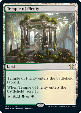 [185]【EN】豊潤の神殿/Temple of Plenty【MIC】[R][土地]