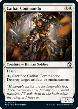 [010]【EN】【FOIL】聖戦士の奇襲兵/Cathar Commando【MID】[C][白]