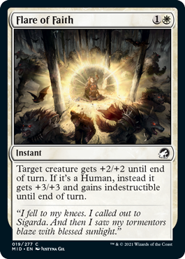 [019]【EN】【FOIL】ほとばしる信仰/Flare of Faith【MID】[C][白]
