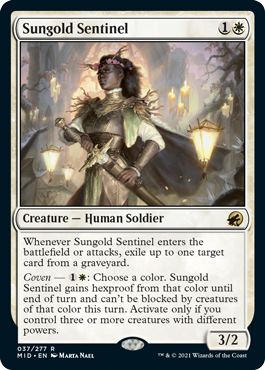 [037]【EN】【FOIL】日金の歩哨/Sungold Sentinel【MID】[R][白]