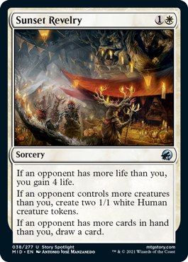 [038]【EN】【FOIL】黄昏の享楽/Sunset Revelry【MID】[U][白]