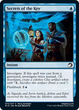 [073]【EN】【FOIL】鍵の秘密/Secrets of the Key【MID】[C][青]