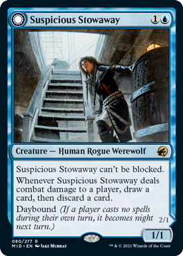[080]【EN】【FOIL】怪しげな密航者/Suspicious Stowaway【MID】[R][青]
