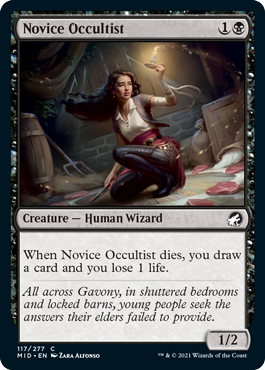[117]【EN】【FOIL】新米密教信者/Novice Occultist【MID】[C][黒]
