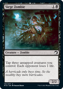 [121]【EN】【FOIL】包囲ゾンビ/Siege Zombie【MID】[C][黒]