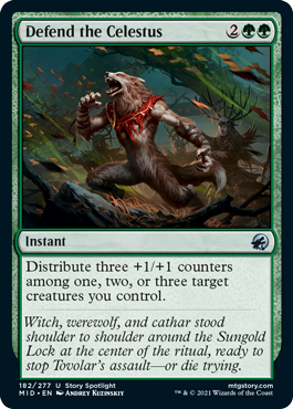 [182]【EN】【FOIL】セレスタス防衛/Defend the Celestus【MID】[U][緑]