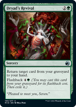 [183]【EN】【FOIL】ドライアドの蘇生/Dryad's Revival【MID】[U][緑]