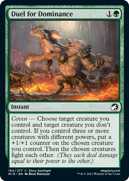 [184]【EN】【FOIL】支配を懸けた決闘/Duel for Dominance【MID】[C][緑]