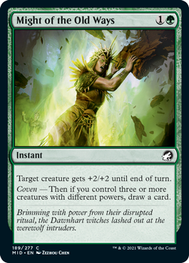 [189]【EN】【FOIL】旧き道の力/Might of the Old Ways【MID】[C][緑]