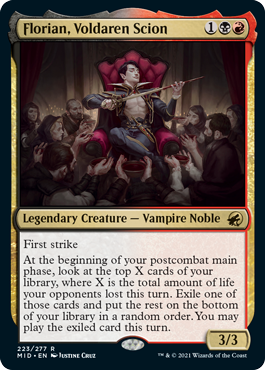 [223]【EN】【FOIL】ヴォルダーレンの末裔、フロリアン/Florian, Voldaren Scion【MID】[R][多色]