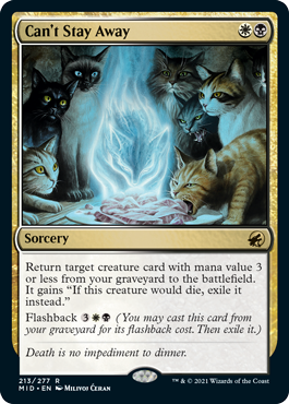 [213]【EN】【FOIL】未練残り/Can't Stay Away【MID】[R][多色]