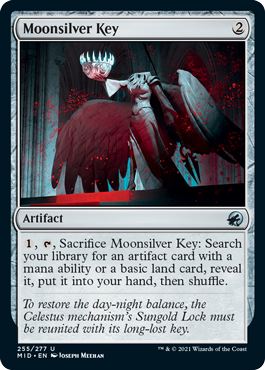 [255]【EN】【FOIL】月銀の鍵/Moonsilver Key【MID】[U][茶]