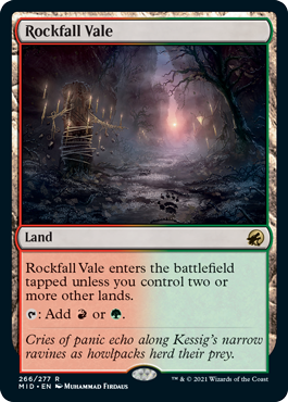 [266]【EN】【FOIL】落石の谷間/Rockfall Vale【MID】[R][土地]