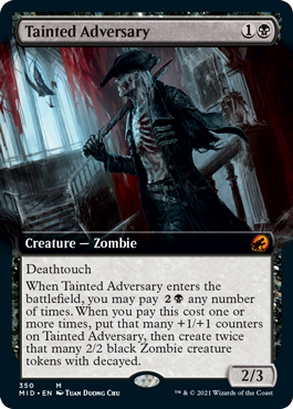 [350]【EN】■拡張アート■穢れた敵対者/Tainted Adversary【MID】[M][黒]
