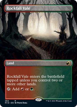 [284]【EN】■ボーダーレス■落石の谷間/Rockfall Vale【MID】[R][土地]