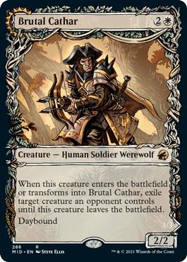 [286]【EN】【FOIL】■ショーケース■粗暴な聖戦士/Brutal Cathar【MID】[R][白]