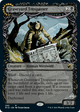 [290]【EN】【FOIL】■ショーケース■墓地の侵入者/Graveyard Trespasser【MID】[R][黒]