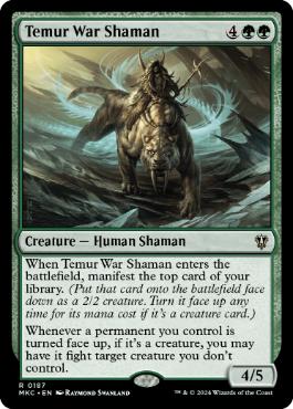 [187]【EN】ティムールの戦巫師/Temur War Shaman【MKC】[R][緑]