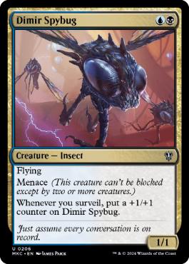 [206]【EN】ディミーアの偵察虫/Dimir Spybug【MKC】[U][多色]