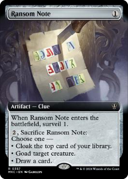 [357]【EN】■拡張アート■身代金要求/Ransom Note【MKC】[R][茶]