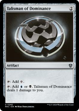 [242]【EN】威圧のタリスマン/Talisman of Dominance【MKC】[U][茶]