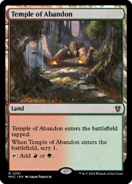 [301]【EN】奔放の神殿/Temple of Abandon【MKC】[R][土地]