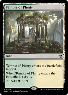 [304]【EN】豊潤の神殿/Temple of Plenty【MKC】[R][土地]