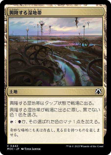 [442]【JP】興隆する湿地帯/Thriving Moor【MOC】[C][土地]