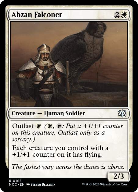 [165]【EN】アブザンの鷹匠/Abzan Falconer【MOC】[U][白]