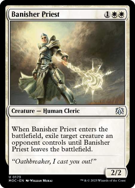 [173]【EN】放逐する僧侶/Banisher Priest【MOC】[U][白]