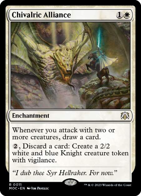 [011]【EN】騎士の団結/Chivalric Alliance【MOC】[R][白]