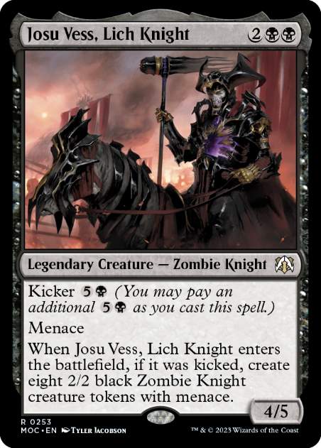[253]【EN】リッチの騎士、ジョス・ヴェス/Josu Vess, Lich Knight【MOC】[R][黒]