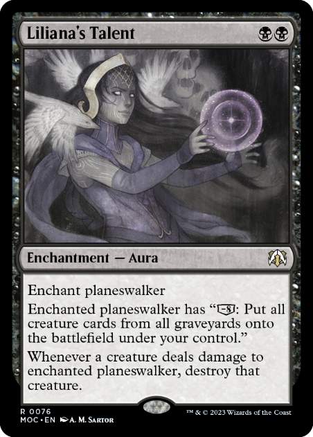 [076]【EN】【FOIL】リリアナの才能/Liliana's Talent【MOC】[R][黒]