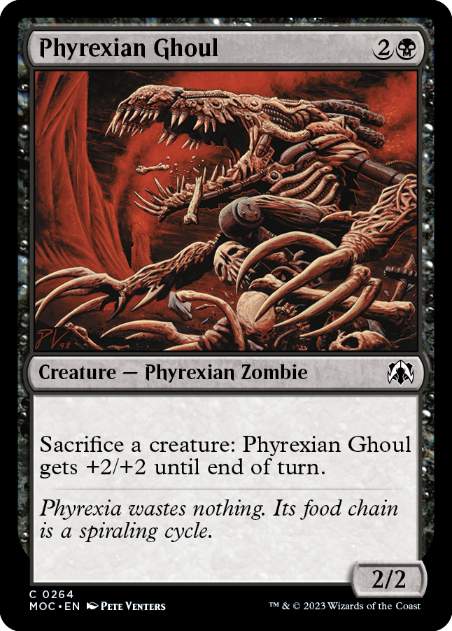[264]【EN】ファイレクシアの食屍鬼/Phyrexian Ghoul【MOC】[C][黒]