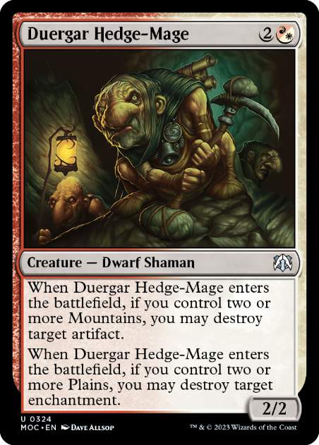 [324]【EN】デュルガーの垣魔道士/Duergar Hedge-Mage【MOC】[U][多色]