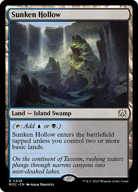 [428]【EN】窪み渓谷/Sunken Hollow【MOC】[R][土地]