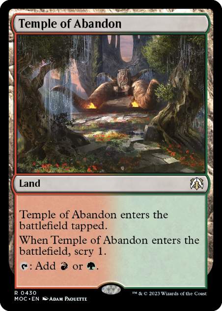 [430]【EN】奔放の神殿/Temple of Abandon【MOC】[R][土地]