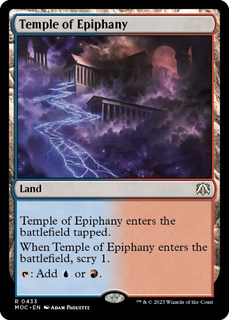 [433]【EN】天啓の神殿/Temple of Epiphany【MOC】[R][土地]
