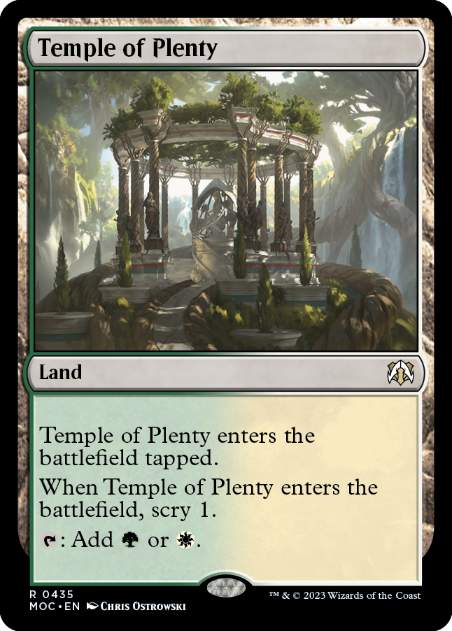 [435]【EN】豊潤の神殿/Temple of Plenty【MOC】[R][土地]