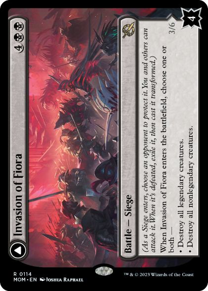 [114]【EN】フィオーラへの侵攻/Invasion of Fiora【MOM】[R][黒]
