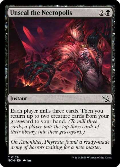 [128]【EN】死滅都市の開封/Unseal the Necropolis【MOM】[C][黒]