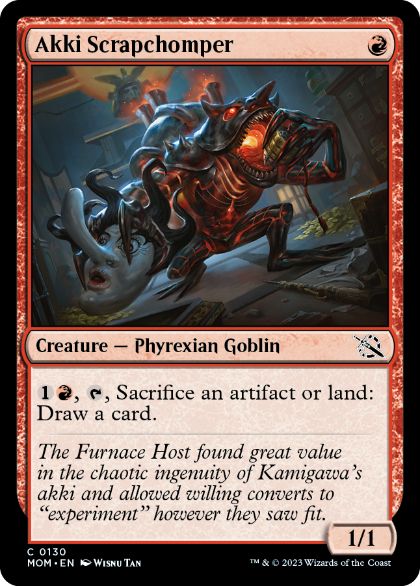 [130]【EN】屑鉄食いの悪忌/Akki Scrapchomper【MOM】[C][赤]