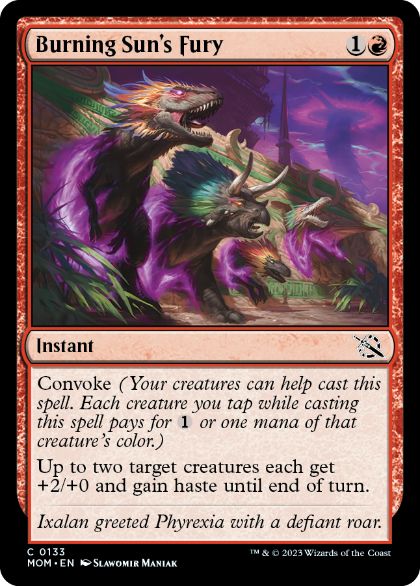 [133]【EN】焼熱の太陽の激情/Burning Sun's Fury【MOM】[C][赤]