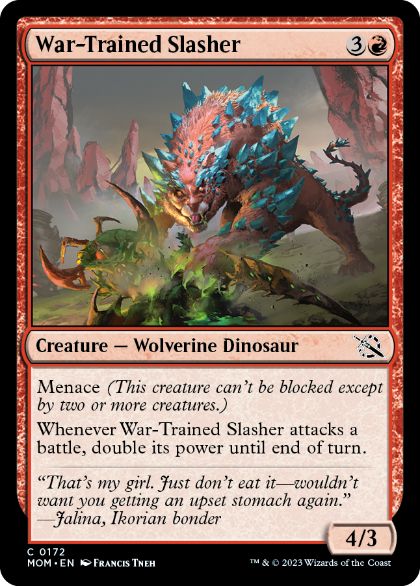 [172]【EN】戦鍛えの斬鬼/War-Trained Slasher【MOM】[C][赤]